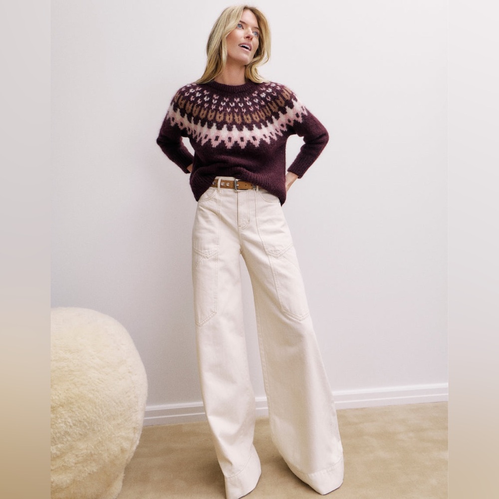 NWT $598 Veronica Beard Anne Fair Isle Sweater